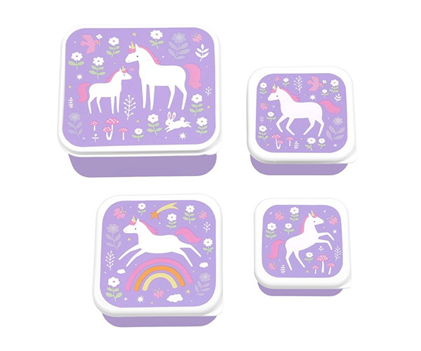 Pack 4 caixes snacks Unicorns A Little Lovely company - Imatge 2