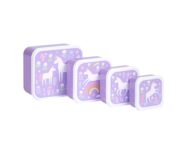 Pack 4 caixes snacks Unicorns A Little Lovely company