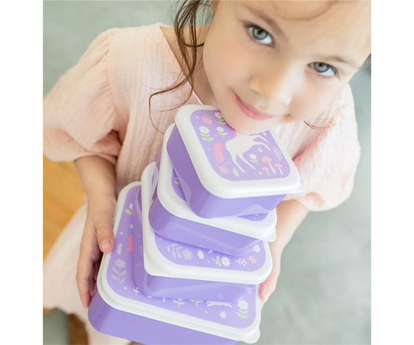 Pack 4 caixes snacks Unicorns A Little Lovely company - Imatge 3