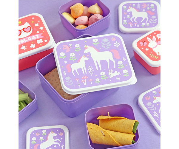 Pack 4 caixes snacks Unicorns A Little Lovely company - Imatge 4