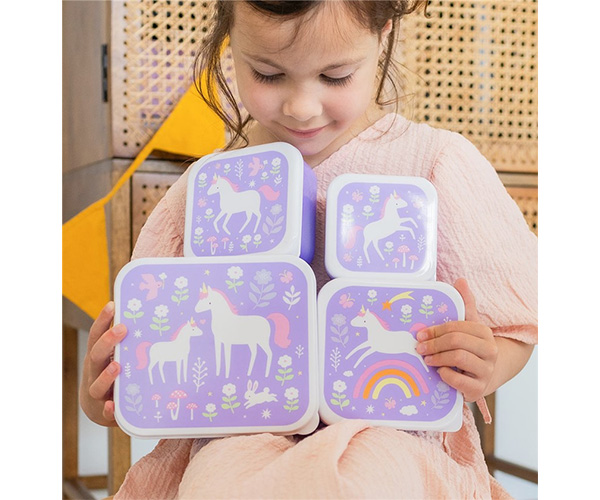 Pack 4 caixes snacks Unicorns A Little Lovely company - Imatge 5