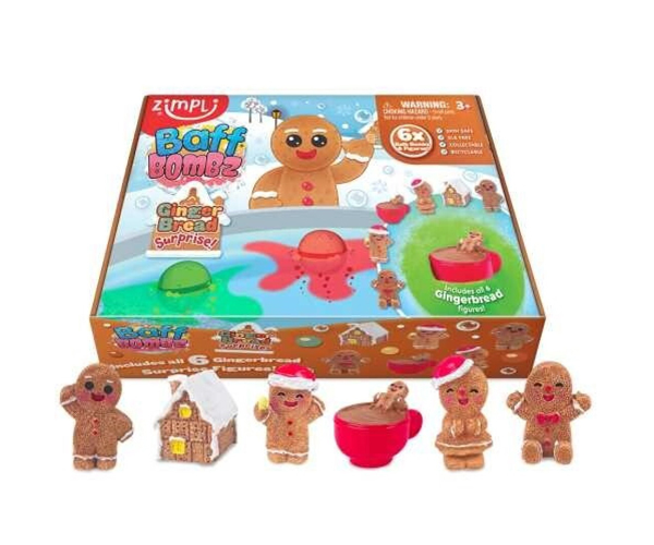 Pack 6 Bombes de bany Sorpresa Galeta de Gingebre Zimplykids