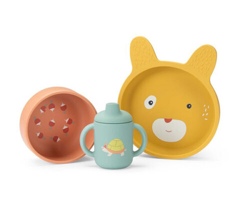 Set de vajilla Trois Petits Lapins Moulin Roty
